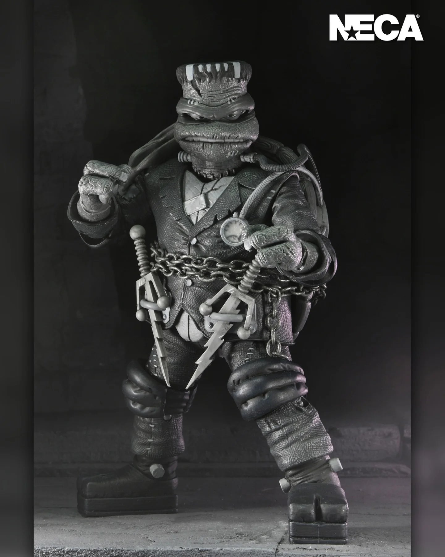NECA Universal Monsters x Teenage Mutant Ninja Turtles Black & White Action Figure 4-Pack (7 inch)