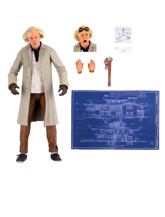 NECA Back to the Future Ultimate 1955 Doc Brown Action Figure (7 inch)