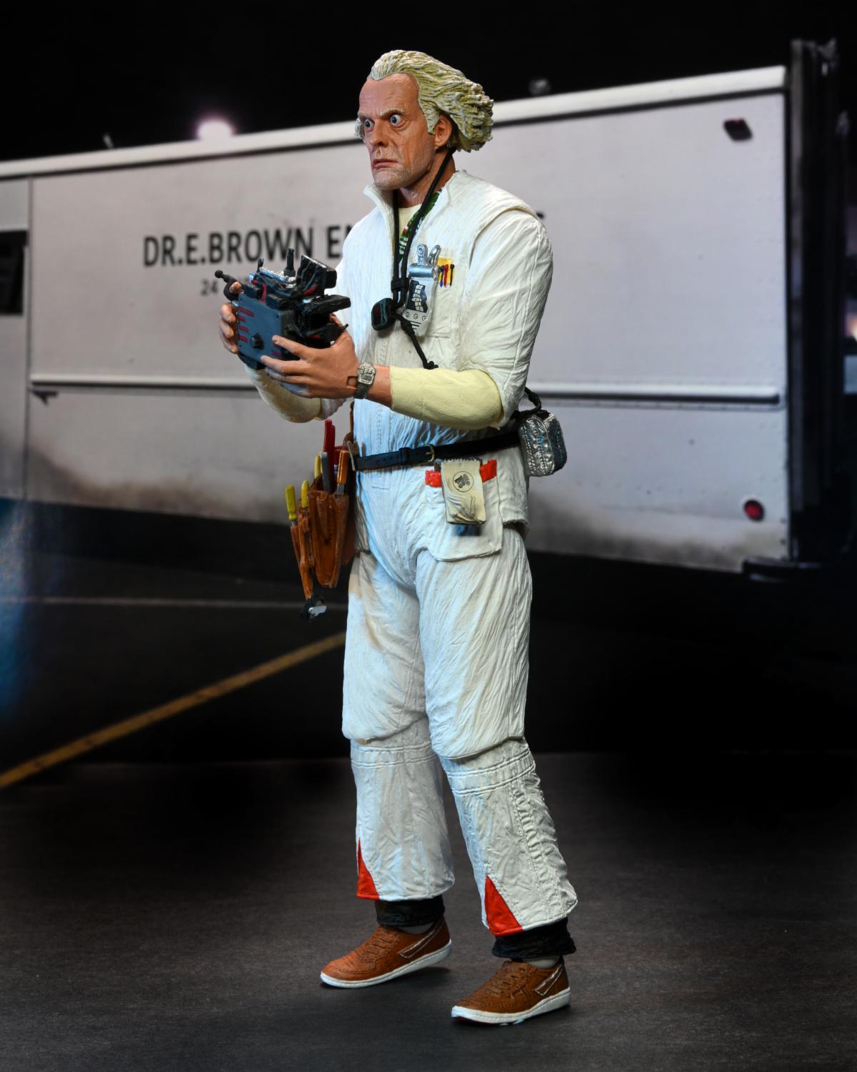NECA Back to the Future Ultimate 1985 Doc Brown Hazmat Suit Action Figure (7 inch)