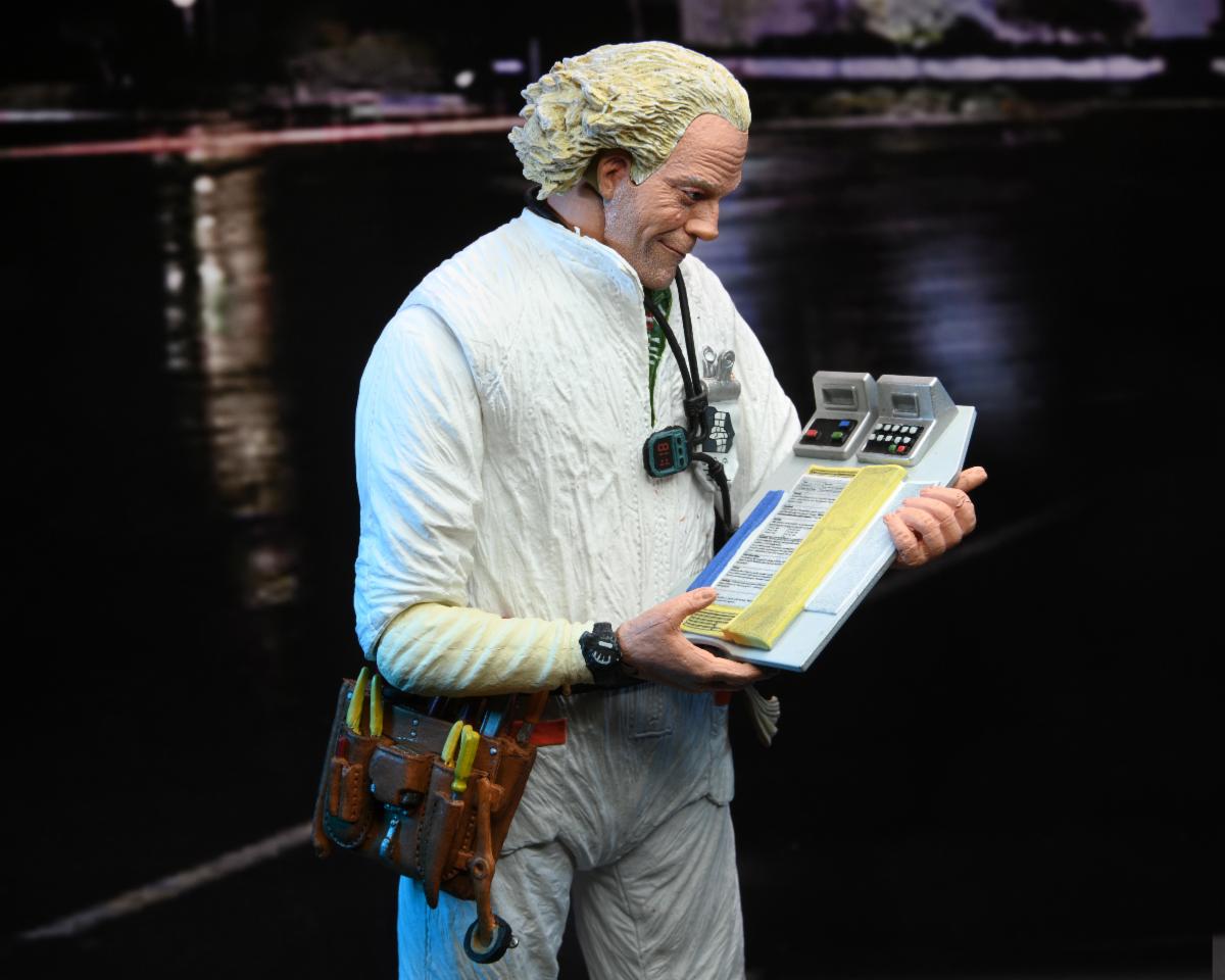 NECA Back to the Future Ultimate 1985 Doc Brown Hazmat Suit Action Figure (7 inch)