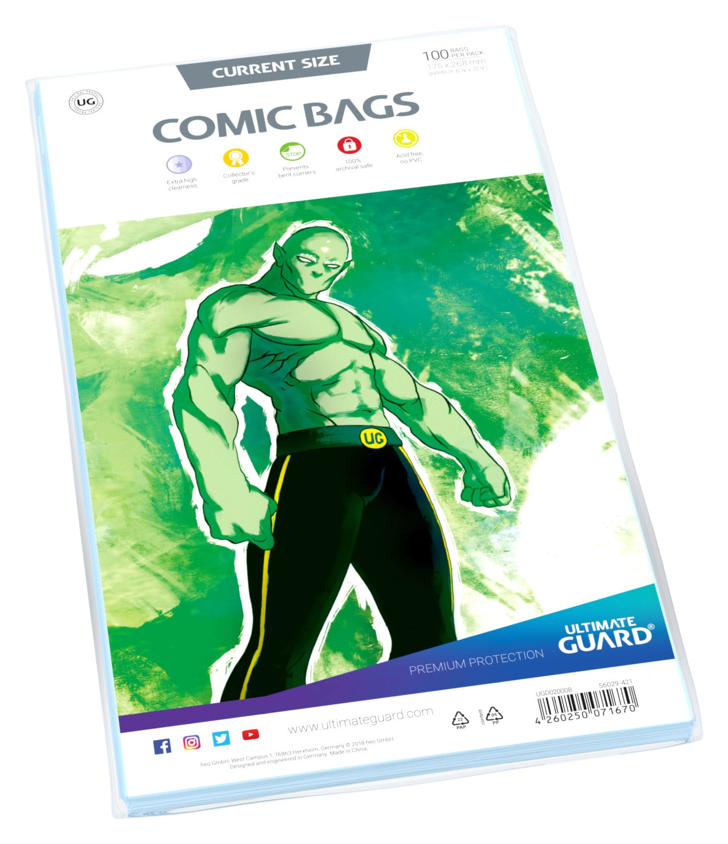 Ultimate Guard Comic Bags: Current Size – Standard (100 Count)